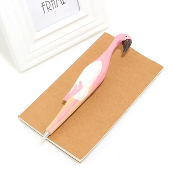 Novidade Criativa de moda Flamingo caneta esferográfica e caneta titular da escola de material de escritório Presentes para as crianças