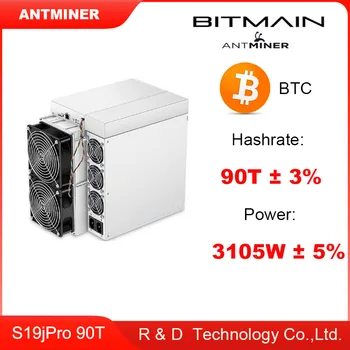 Novo Bitmain Antminer S19j 90T ±3% 3105W ± 5% Asic Bitcoin BTC/BCH/BSV SHA256