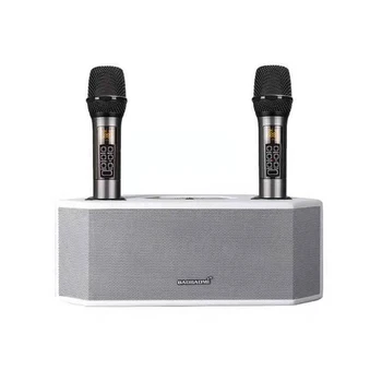 Novo Outdoor K-canção Bluetooth Microfone de Karaoke Active DSP de Áudio Portátil BT sem Fio Speake Com MICROFONE