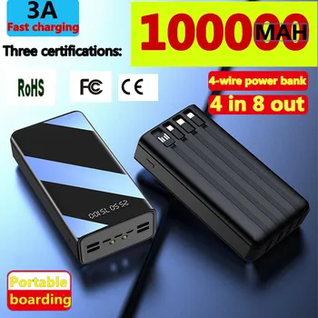Novo Tipo De Carregamento Banco 100000Mah Mini USB de Carregamento Rápido Banco de Display de Led Externo Portátil Carregador de Bateria