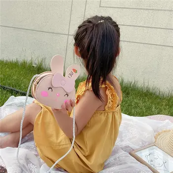 Novo desenho animado Pequeno Animal Bonito para Crianças Saco de Ombro Único Saco de Meninas coreano Lazer Bag duplo Zero Carteira
