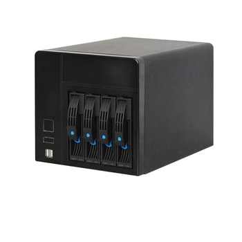 Novos NAS Mini Armazenamento de Caso Tudo-Em-Um Home Office Server PC Caso 4 Local de Disco Rígido Hot-Swappable placa-Mãe ITX Chassi