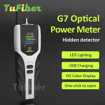 OPM de Alta Precisão Recarregável Medidor de Potência Óptica G7 LCD a Cores de Tela de Fibra Óptica Medidor de Energia com a Luz do Flash -70 10 dBm