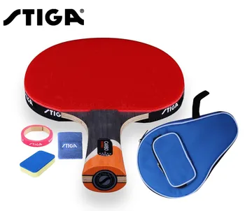 Original Stiga 6 estrelas raquete de tênis de Mesa Ddouble Espinhas-em borracha de Ping Pong, Raquete de tenis de mesa tênis de mesa com saco