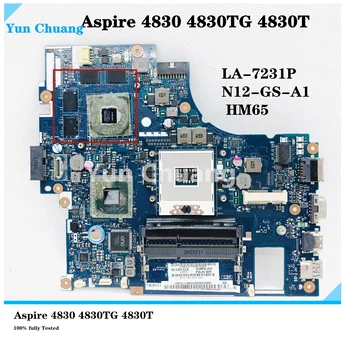 P4LJ0 LA-7231P placa Mãe Para ACER Aspire 4830 4830TG 4830T Laptop placa-Mãe Com GT540M GPU HM65 memória DDR3 totalmente e 100% Testado