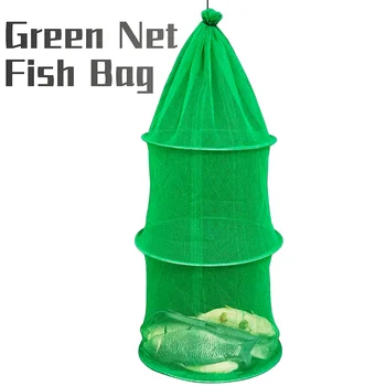 Peixes de proteção multa olho saco de malha, dobrável, resistente ao desgaste, de secagem rápida, e engrossado de nylon de pesca de mar saco de rede de pesca