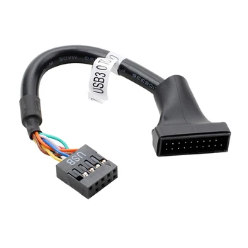 Placa-mãe com USB 3.0 para 2.0 Adaptador de Cabeçalho Cabo Conversor placa-mãe USB3.0 20 pinos para 9pin USB 2.0 conector de 9 pinos 20 pinos Cabeçalho Ponte