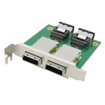 Portas duplas Mini SAS Interna SFF-8087 Para HD Externo SFF-8088 Sas26p SAS PCI Adaptador de Cartão de Acessórios