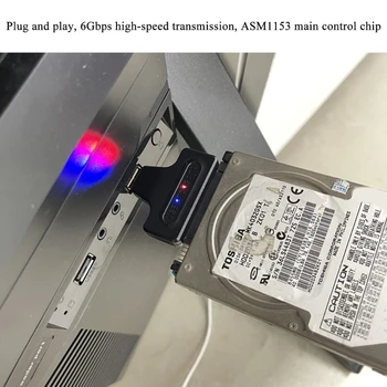 Portátil, Adaptador USB 3.0 para 2,5 polegadas para SSD/HDD Unidade de disco Rígido Externa ASM1153 de Controle Principal 6Gbps de Alta velocidade de Transmissão