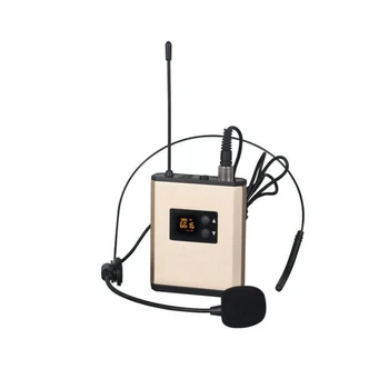 Portátil Recarregável 1 a 1 Fone de ouvido sem Fio Sistema de Microfone Mochila Transmissor MiCWL UHF655-Fone de ouvido