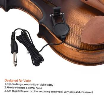 Preto WCP-60V Clip-on de Captação de Pick-up para Violino Captadores com 1/4 