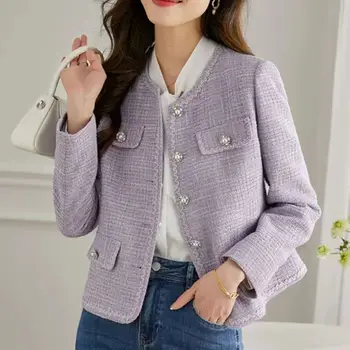 Primavera, Outono Francês Coreia Versão Curta De Moda Jaqueta Mulheres De Qualidade Tops Coat