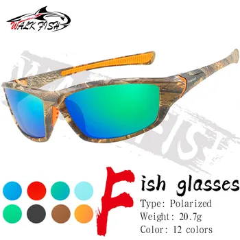 PÉ de PEIXES Novos Homens Polarizada Pesca Óculos de Esportes ao ar livre Óculos de sol Unissex Execução de Caminhada de Condução de Óculos Óculos de proteção UV400