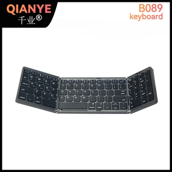 Qianye B089 De Dobramento De Chaves Digitais Celular Tablet Portátil Três Sistema Universal Teclado Sem Fio Bluetooth Teclado