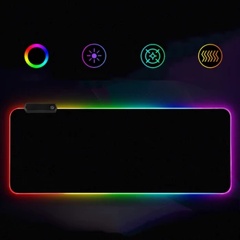 RGB Jogos de Led Colorido tapete de rato Grande do Prefessional Computador Macio Tapete de Rato Iluminação Mouse Pad Para Dota, LOL teclado Secretária Mat