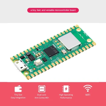 RP2040 para o Raspberry Pi PICO Microcontrolador Conselho de Desenvolvimento de Módulo Dual-core Cortex M0+ Processador 2.4/5 GHZ, Wi-Fi