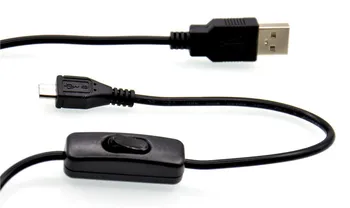 Raspberry Pi 3 Modelo B+ USB para Micro USB Cabo de Alimentação com o Interruptor de ligar/DESLIGAR para o Raspberry Pi 3 Raspberry Pi Modelo B 2