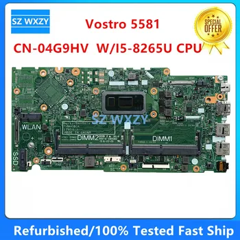 Remodelado Para DELL Vostro 5581 Laptop placa-Mãe CN-04G9HV 04G9HV 4G9HV 17859-1 Com SREJQ I5-8265U de CPU de 100% Testado Navio Rápido