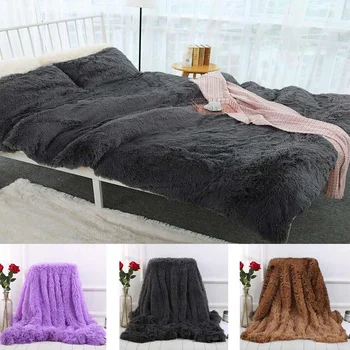 Roupa de cama Suprimentos Jogar Cobertor Macio do Plush Tampa de Cama Cobertor Fofo Peles cor-de-Rosa Cobertores para Camas de Sofá Sofá manta