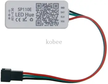 SP110E Bluetooth Smart Diodo emissor de Luz Pixel Controlador Para WS2812B WS2811 SK6812 WS2815 WS2813 RGB RGBW de Cor Completa de Led de Faixa