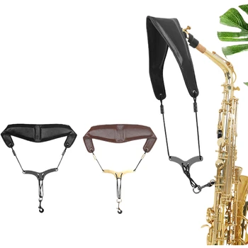 Saxofone Pescoço Cinta antiderrapante Fivela de Metal EVA Saxofone Suspensão /Alça de ombro Instrumento de medição de Vento