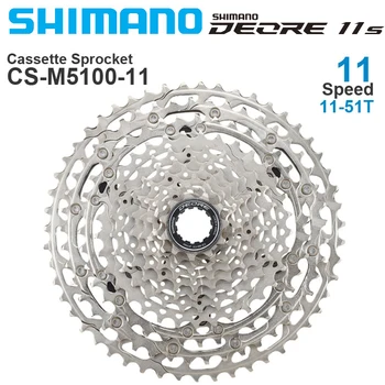 Shimano Deore CS M5100 11 de Velocidade Cassete Sprocke roda Livre para Mountain Bike de BTT CS-M5100 11-51T 11S 42T Bicicleta 11V