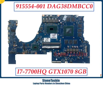 StoneTaskin 915554-601 915554-501 915554-001 Para HP PRESSÁGIO 17-W Portátil placa-Mãe DAG38DMBCC0 Com I7-7700HQ N17E-G2-A1 8G DDR4