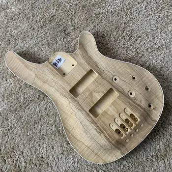 Superfície de bordo padrão de mapa de 4tring Baixo Elétrico Guitarra Corpo, a Mão Direita de Quilted maple Solid Basswood Captadores Activos YB674