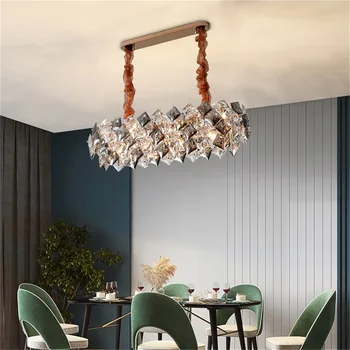 TEMAR Luz Pendant Moderno de Cristal de Luxo Criativo LED dispositivo elétrico da Lâmpada Para a Casa de Jantar, Sala de estar
