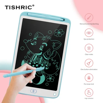 TISHRIC Escrever Tablet Para Desenho Pad de 10 Polegadas Tablet de Desenho Com Tela Electronic Blackboard Um Clique em Apagar o Desenho da Placa