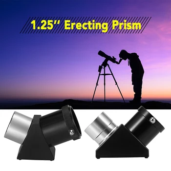 Telescópio astronómico Ocular 45 / 90 Graus Diagonal Montagem Prisma 1,25 NA Zenith Espelho para Refractor Telescópio Cassegrain