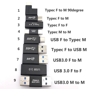 USB Tipo C 3.1 Ligue o Conector de Alimentação de Dc Jack USB-C Carregamento Rápido de Sincronização de Dados Tipo de Placa-C Cabo de Extensão para o Portátil Telefone Tablet