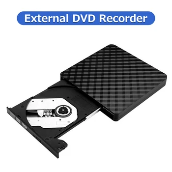 USB3.0 Externos da Unidade Óptica Gravador de DVD Gravador de CD Leitor de Apoio de Uma chave de Gravação da unidade Óptica Externa gravador de DVD