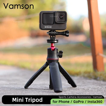 Vamson Extensível Portátil Selfie Vara Mini Tripé Portátil Monopé para câmera GoPro Hero 11 10 9 8 7 6 Insta360 DJI SJCAM Deriva EKEN