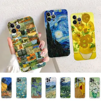 Van Gogh Pintura a Óleo da caixa do Telefone Para o iPhone 14 11 12 13 Mini Pro XS Max. Tampa 6 7 8 Plus X XR 2020 SE Funda Shell
