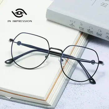 Versão coreana Retro Estudante de literatura Óculos Pentagrama Acessórios Miopia Óculos Anti-Luz azul de Mulheres de Menos de Óculos