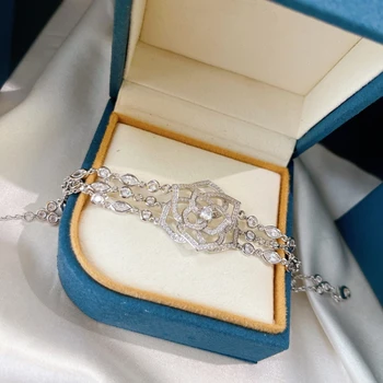 Vintage Lindo, Requintado E Elegante De Jóias De Luxo Rosa Multi Bracelete Chain Para As Mulheres, Festa De Presente De Aniversário De 2023.