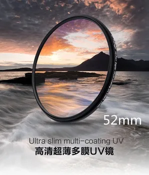 WTIANYA 52mm Slim XS-Pro1 Digital Multi-revestimento UV Filtro 52 mm DSLR Câmera SLR MC UV Ultravioleta Protetor de Lente