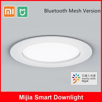 Xiaomi Mijia Inteligente Diodo emissor de luz downlight compatível com Bluetooth&Malha Versão Controlada Por Voz, Controle Remoto Ajustar a temperatura de Cor