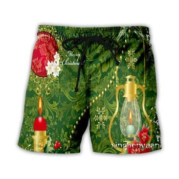 Xinchenyuan Novos Homens/Mulheres é Tema de Natal Impressos em 3D Shorts Ocasionais de Moda Streetwear Homens Soltos Sporting Shorts T64