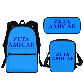 Zeta Amicae Azul Designer Estudante Mochilas De Alta Qualidade Zíper Da Mochila Casual De Moda BookBag Portátil Sacola De Papel De Carta Nova