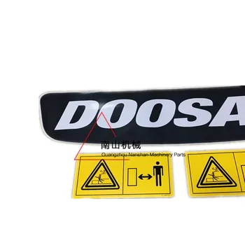 frete grátis para Doosan Daewoo DX55 60 75 88-9C Peso Traseiro Etiqueta de Marca de Barra de Cor Perigoso Adesivo partes de escavadeira
