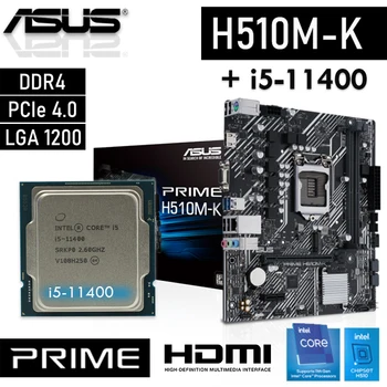 i5-11400 Processador ASUS Prime H510M K placa-Mãe Pacote de Conjunto D4 PCIe4.0 mATX placa-mãe + processador Intel Core 11 de Geração de CPU 12M Cache de Combinação