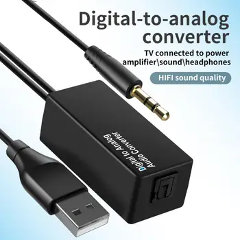 Úteis Leve Conversor de Áudio Cabo de Alta Fidelidade Driver-free Digital Coaxial e Analógica de Fibra Óptica Adaptador